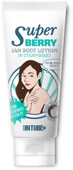 인튜브 슈퍼베리 잼바디로션 인 스트로우베리, 120ml, 1개