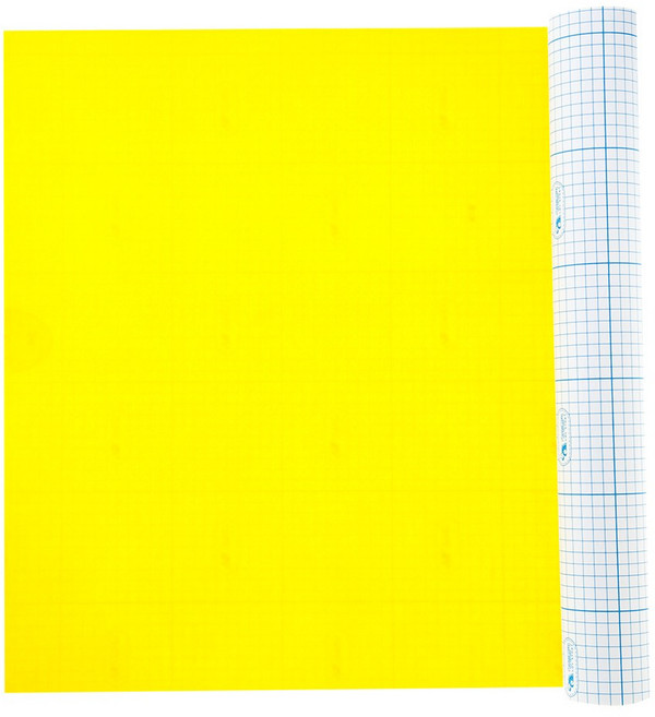 청양토이 규격롤 칼라펠트 접착식, 연노랑, 1개