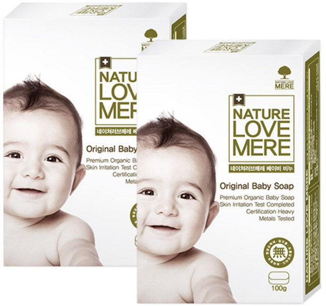 네이쳐러브메레 오리지널 베이비 비누, 100g, 2개