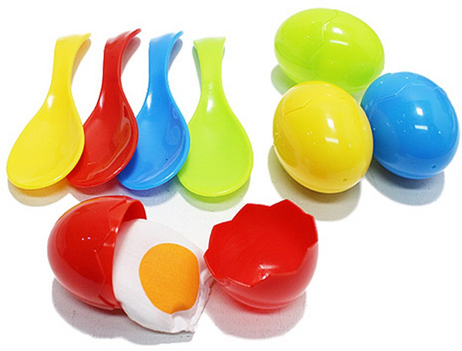 컴바이 에그스푼 균형잡기 게임 세트, 빨강 + 파랑 + 노랑 + 초록, 1세트