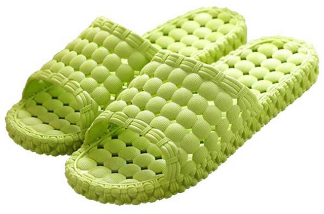 블럭마트 심플 욕실화 여성용, GREEN, 1개