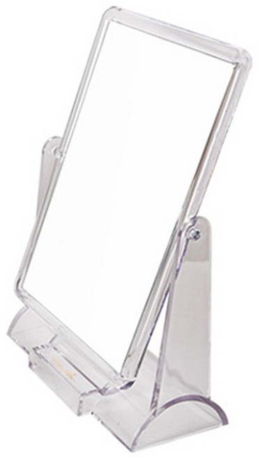 미로라인 크리스탈 사각 탁상용 양면거울 대형, 투명