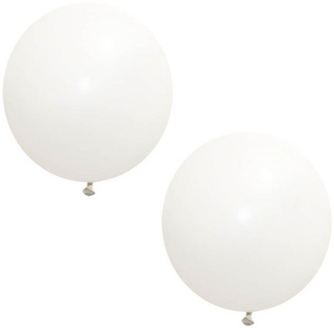셈퍼텍스 대형라운드풍선 90cm 1입, 화이트, 2개