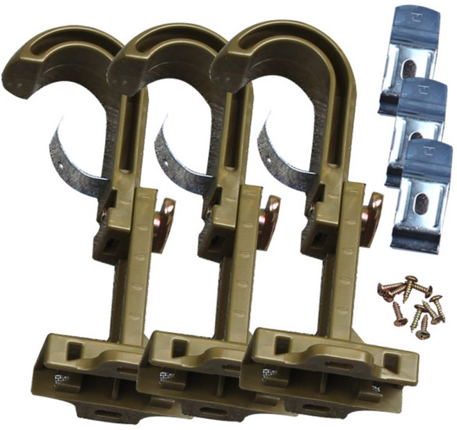 35mm 커튼봉 조절 브라켓 소형 골드3P, 골드, 3개