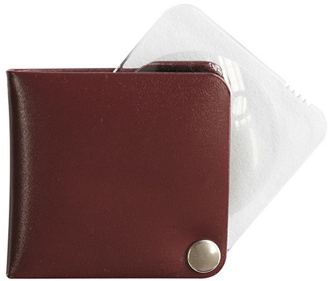 에센바흐 사각지갑형 돋보기 3.5배율, 레드브라운, 1개, 1752160