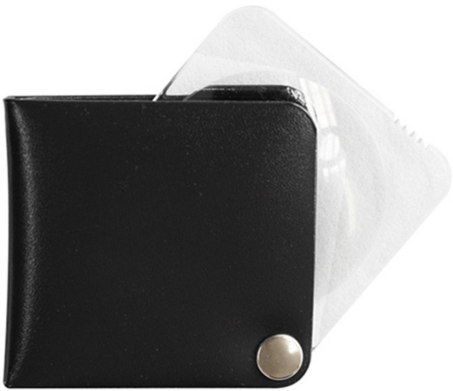 에센바흐 사각지갑형 돋보기 3.5배율 블랙, 1개