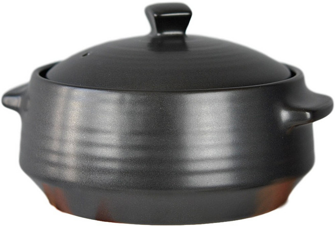 소담 뚝배기 블랙, 중 (20 x 17.5 x 12 cm), 1개