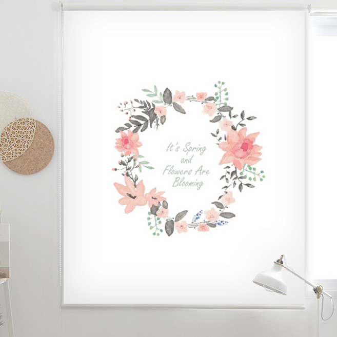 끌래망스 블루밍1 암막 실사 롤스크린