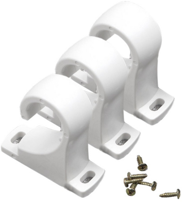 봉 브라켓 25mm 3p, 화이트, 2개