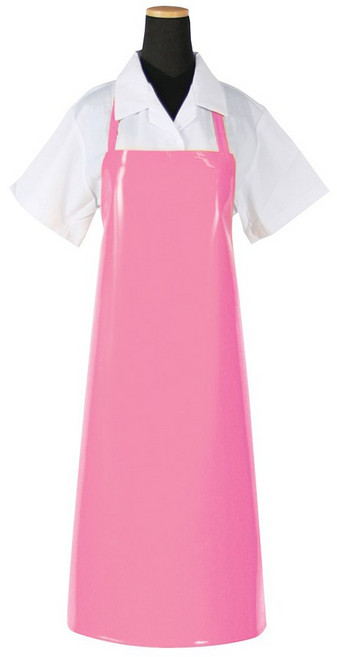 양면코팅 방수앞치마 중, 핑크, 1개