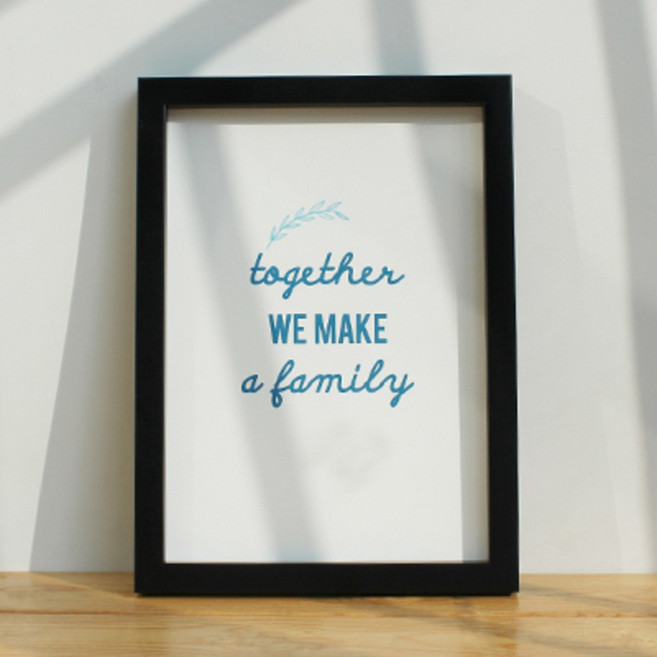 프롬트웬티 레터링 투게더 위 메이크 디자인 액자, 블랙