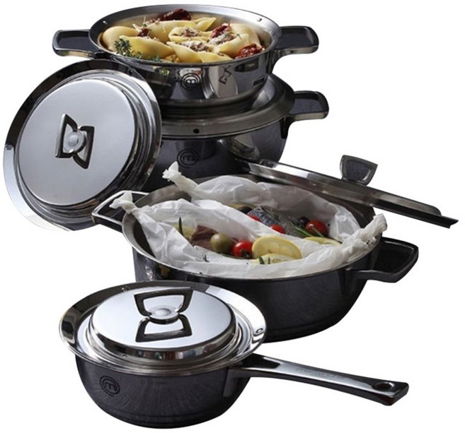 PN풍년 가우퍼냄비 세트 인덕션 IH, 4종 (편수16cm, 양수20cm, 양수24cm, 전골24cm), 1세트