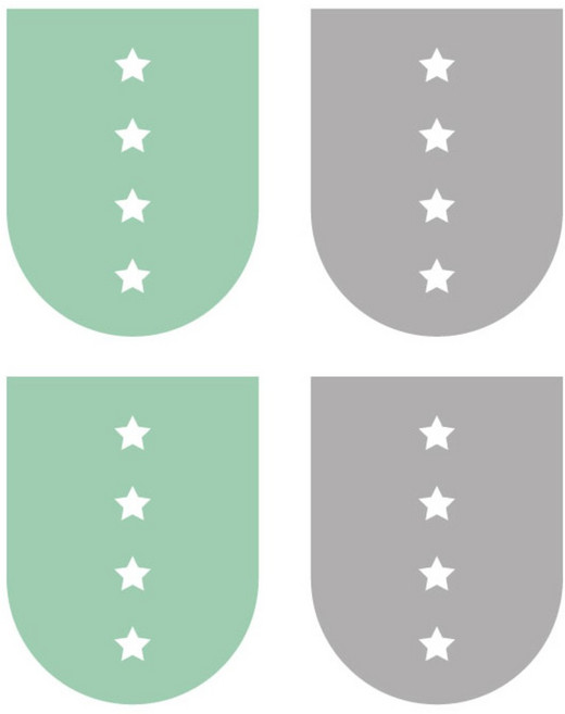 데코사랑 그래픽스티커 로라 C, 민트, 라이트그레이