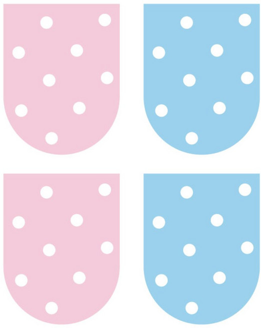 데코사랑 그래픽스티커 로라 E, 베이비핑크, 라이트스카이블루