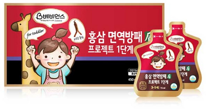 베비언스 홍삼 면역방패 프로젝트 1단계 3-5세, 30개, 15ml