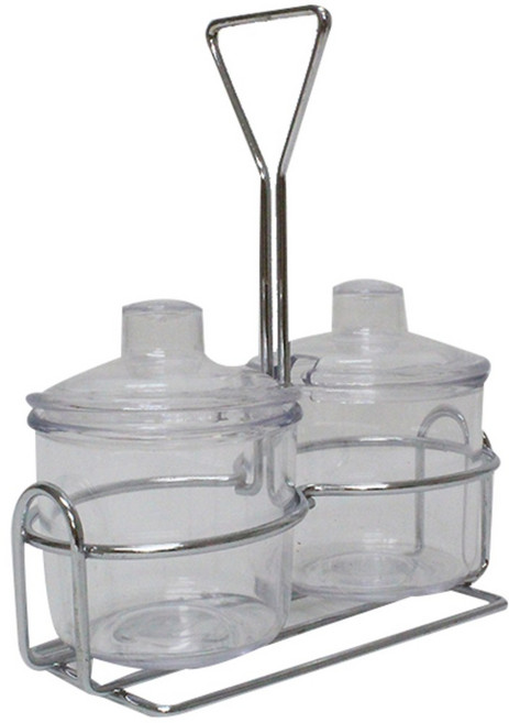 호레카 양념통 2구 세트, 240ml, 1세트, 3p (양념통 2p, 랙 1p)
