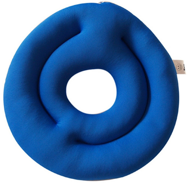 모두피아 기능성 몰 비즈 도넛 방석, 블루, 1개