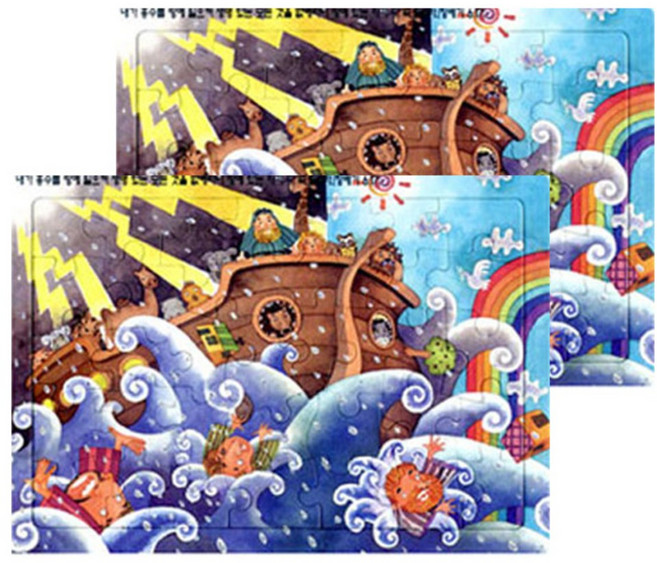 퍼즐러브 하나님이야기 노아의 방주 판퍼즐, 4세이상, 2개