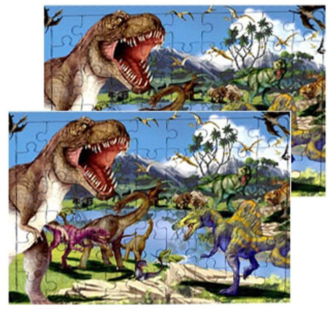 퍼즐러브 티라노와 육식공룡 판퍼즐, 4세이상, 2개, 54피스