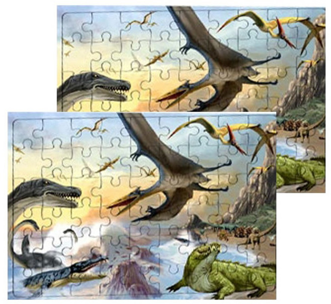 퍼즐러브 어룡과 익룡 판퍼즐, 4세이상, 2개, 54피스