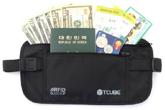 트래블큐브 여행용 RFID 개인정보 해킹방지 소매치기방지 안전복대