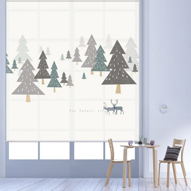 스코홈 북유럽 감성 롤스크린 노르웨이 숲