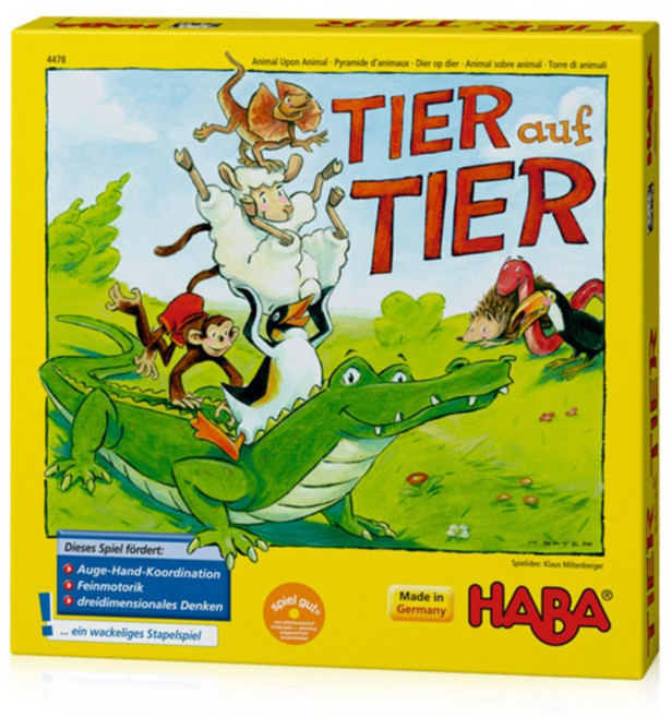 하바 동물 쌓기 보드게임 HB3678, 혼합색상, 1개
