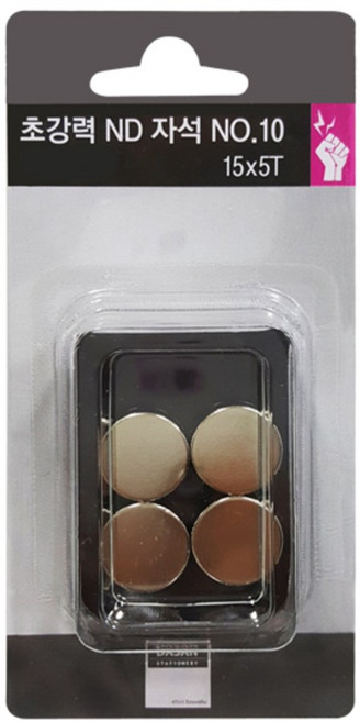 다산사무기 초강력ND자석 15mm x 5T 4입, No10, 1개