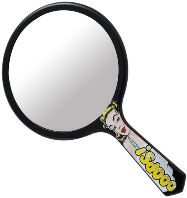 세븐스타 팝아트핸드미러 마릴린먼로비키니, 블랙, 2개