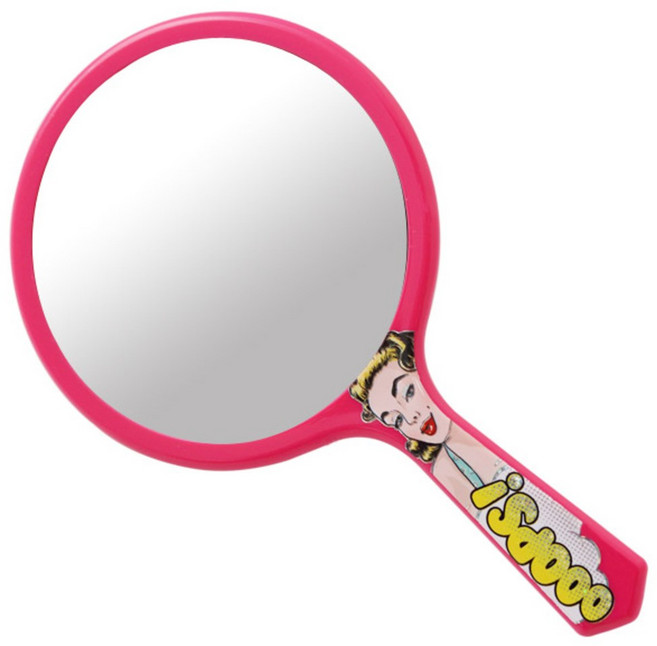 세븐스타 팝아트핸드미러 마릴린먼로비키니, 핑크 진, 2개