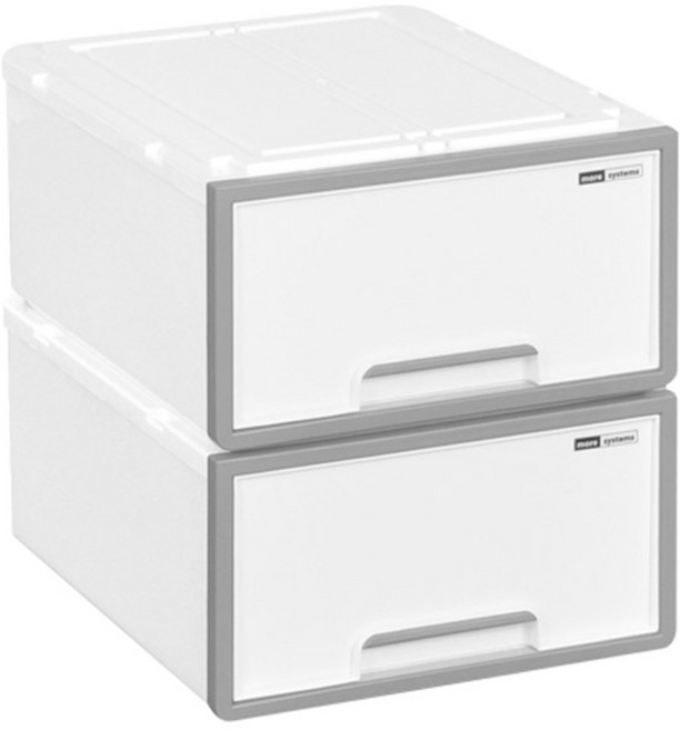 모아시스템즈 그레이트 분리형 서랍장 중형 2개 세트, 혼합색상, 1단