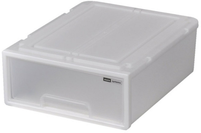 모아시스템즈 시스템 소형 서랍장, 반투명, 1단