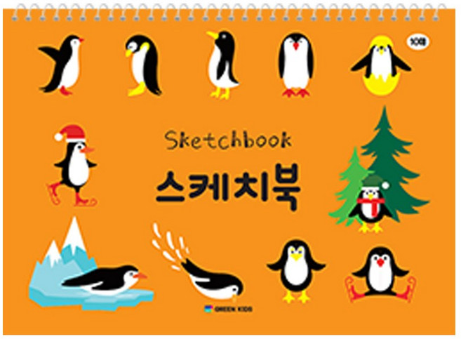 그린키즈 스케치북1 1000-3 6개, 350 x 250 mm, 10매 x 6개