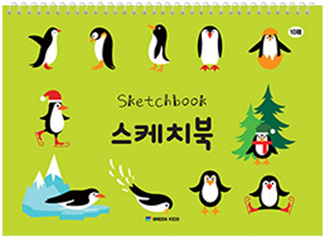 그린키즈 스케치북1 1000-4 6개, 350 x 250 mm, 10매 x 6개