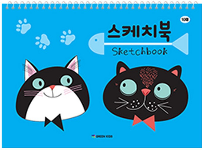 그린키즈 스케치북1 1000-1 6개, 350 x 250 mm, 10매 x 6개