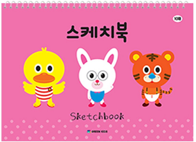 그린키즈 스케치북1 1000-6 6개, 350 x 250 mm, 10매 x 6개