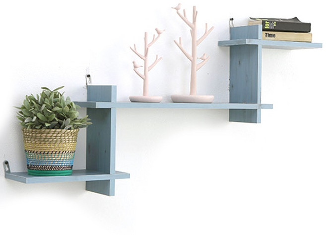 아라마가구 끼움 계단선반, 블루