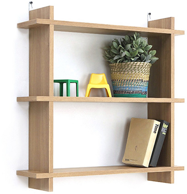 아라마가구 끼움 벽선반, 오크, 3단