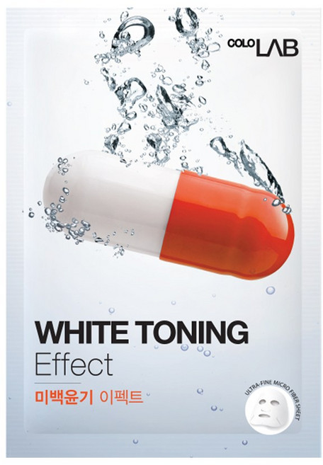 컬러랩 화이트토닝 마스크, 1매, 1개