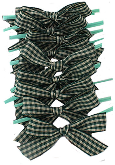 티나피크닉 체크리본타이 30p, 녹색, 1개, 30개