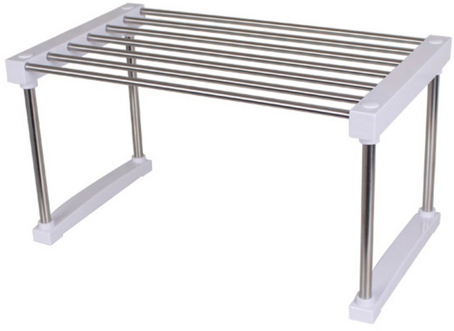 3S.HOME 주방선반1단, 실버 + 화이트, 1개