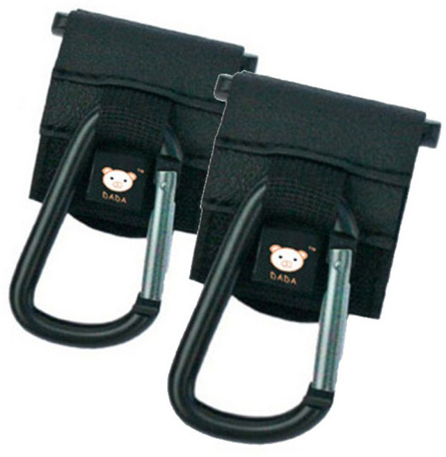 조이멀티 편한 외출을 위한 유모차걸이 원사이즈, 블랙, 2개