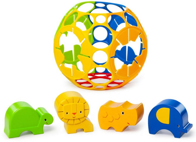 오볼 도형놀이 유아완구, 혼합 색상