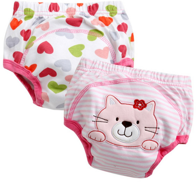 조이멀티 배변훈련팬티 2입, 고양이A (핑크), 1세트