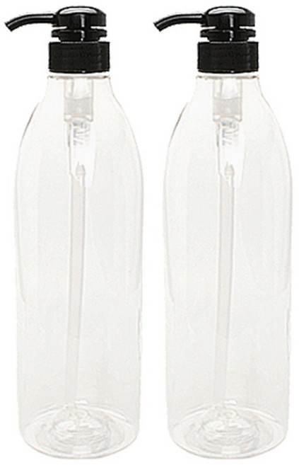 DP1000 용기 1000ml + 디스펜서, 투명+검정, 2개