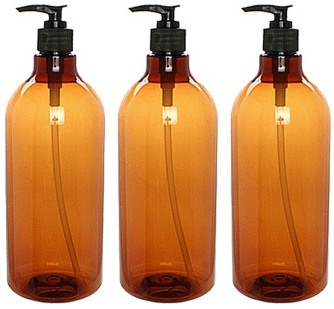 DN 공병 1L, 갈색(용기), 검정(디스펜서), 3개