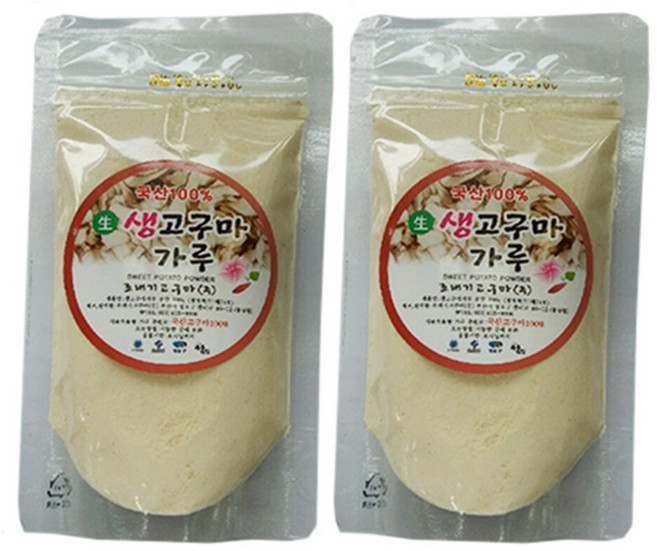 조내기고구마 생고구마 가루, 100g, 2개