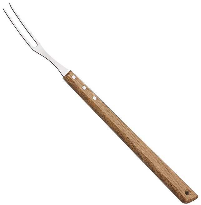 트라몬티나 카빙포크 우즈핸들 26443, 천연나무 색상, 1개, 1개