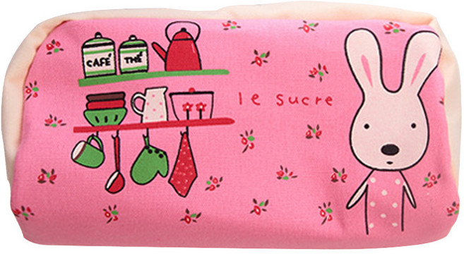 필립로지스틱 캔버스 래빗 필통, 핑크, 1개