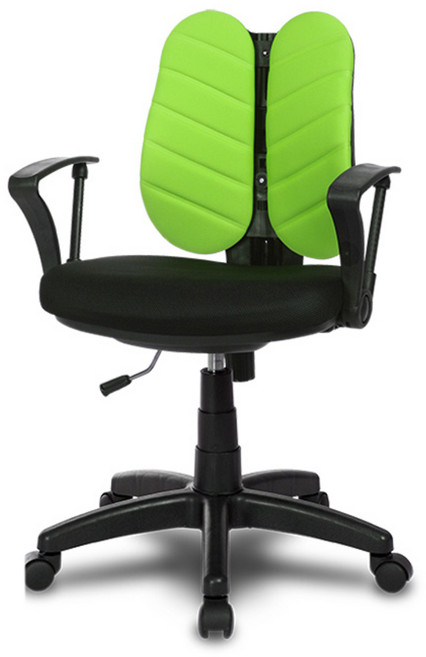 체어클럽 스터디팡J5 기본형 블랙바디 인터록원단 학생/사무용의자, 그린